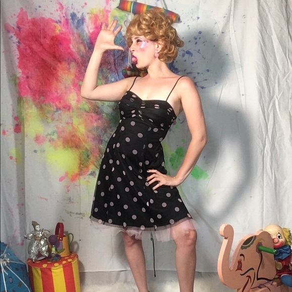 Blondie Nites By Linda Bernell Polka Dot Dress